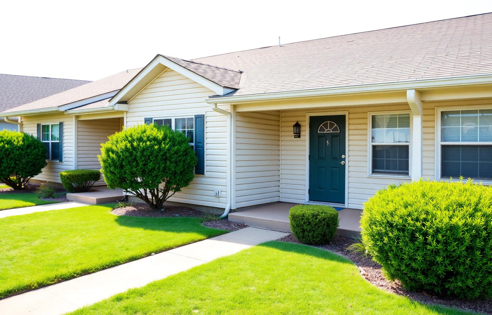 Suburban rental property exterior