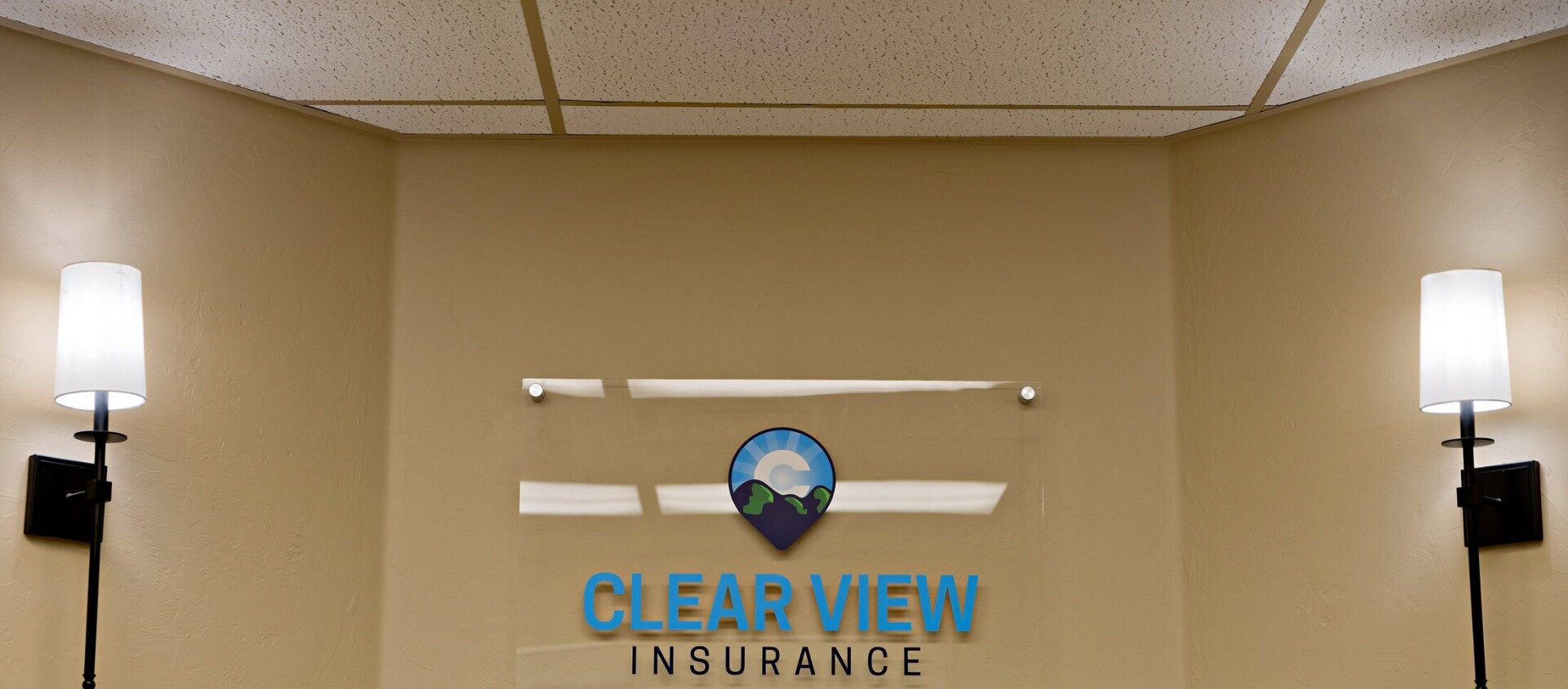 The Clear View Insurance sign at our office in Moore, Oklahoma