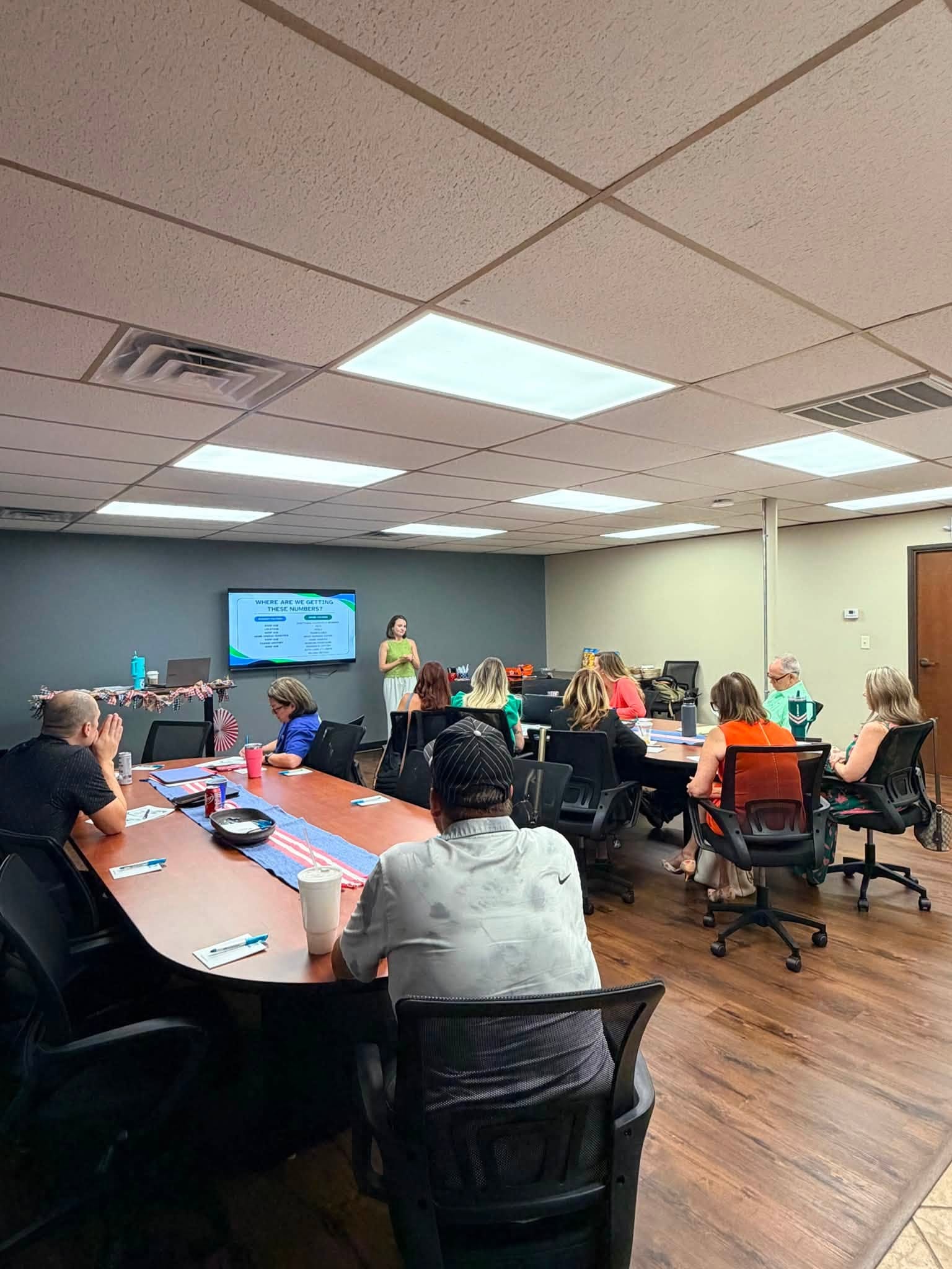 Teaching a class at a lender appreciation event